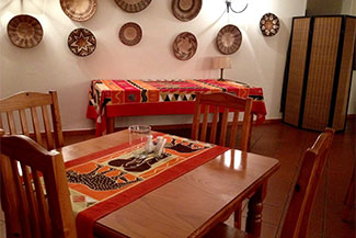 An inside look at one of the dining rooms available at Ekukhanyeni